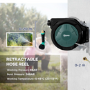 Gardening Accessories, 65ft Retractable Wall Mounted Garden Hose Reel with Lock-in Length - Seasonal Overstock