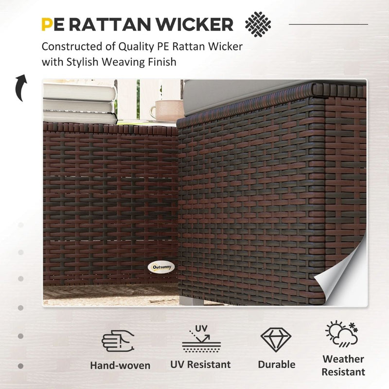 Patio Furniture, Sola Vina 3pc Outdoor Patio Sofa and Ottoman Set with Table - Grey - Seasonal Overstock