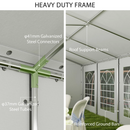 Canopy Tents, 20' x 40' Large White Canopy Tent with 12 Window Wall Panels, 2 Roll Up Door Panels - Seasonal Overstock