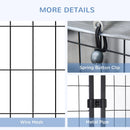 Dog Kennel, 4' x 4' Solid Steel Fence Outdoor Dog Kennel with 4.5' Height and Oxford Canopy Cover - Seasonal Overstock