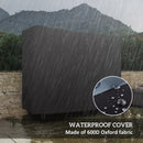 4ft Steel Outdoor Firewood Rack with Adjustable Length and Weather Protection Cover