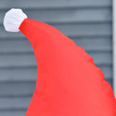 Red Santa hat against a gray background