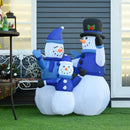 Inflatable Snow Family Trio Light Up  Christmas Display for Lawns