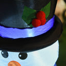 Close up image of durable material used for Snow Man Family of 3 Light Up Christmas Display 