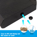 Umbrella Base Weights, 4pc Umbrella Stand Weighted Base with Water or Sand Fill Option - Black - Seasonal Overstock