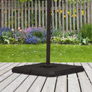 Umbrella Base Weights, 4pc Umbrella Stand Weighted Base with Water or Sand Fill Option - Black - Seasonal Overstock