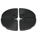 Umbrella Base Weights, 4pc Wicker Pattern Umbrella Cross Base Weight Set, Fill with 115 lbs Water or 150lbs Sand - Black - Seasonal Overstock