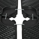 Umbrella Base Weights, 4pc Wicker Pattern Umbrella Cross Base Weight Set, Fill with 115 lbs Water or 150lbs Sand - Black - Seasonal Overstock