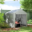 Portable Sheds, 5.2' x 7' Portable Outdoor Storage Shed with All-Season Waterproof Cover - Light Grey - Seasonal Overstock
