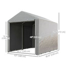Portable Sheds, 5.2' x 7' Portable Outdoor Storage Shed with All-Season Waterproof Cover - Light Grey - Seasonal Overstock