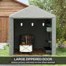 Portable Sheds, 5.2' x 7' Portable Outdoor Storage Shed with All-Season Waterproof Cover - Light Grey - Seasonal Overstock