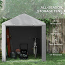 Portable Sheds, 5.2' x 7' Portable Outdoor Storage Shed with All-Season Waterproof Cover - Light Grey - Seasonal Overstock