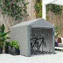 Portable Sheds, 5.2' x 7' Portable Outdoor Storage Shed with All-Season Waterproof Cover - Light Grey - Seasonal Overstock