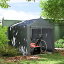 Portable Sheds, 5.2' x 7' Portable Outdoor Storage Shed with All-Season Waterproof Cover - Dark Grey - Seasonal Overstock
