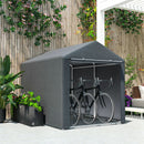 Portable Sheds, 5.2' x 7' Portable Outdoor Storage Shed with All-Season Waterproof Cover - Dark Grey - Seasonal Overstock