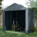 Portable Sheds, 5.2' x 7' Portable Outdoor Storage Shed with All-Season Waterproof Cover - Dark Grey - Seasonal Overstock