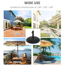 Umbrella Base Weights, 55lbs Black Round Patio Umbrella Base 20-in Diameter - Seasonal Overstock