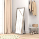 Mirrors, 58" x 20" Grey Wood Grain Floor Standing Mirror, Full Body Mirror for Bedroom - Seasonal Overstock