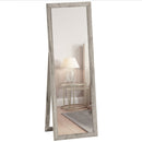 Mirrors, 58" x 20" Grey Wood Grain Floor Standing Mirror, Full Body Mirror for Bedroom - Seasonal Overstock