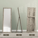 Mirrors, 58" x 20" Grey Wood Grain Floor Standing Mirror, Full Body Mirror for Bedroom - Seasonal Overstock