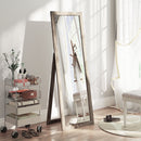 Mirrors, 58" x 20" Grey Wood Grain Floor Standing Mirror, Full Body Mirror for Bedroom - Seasonal Overstock