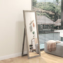 Mirrors, 58" x 20" Grey Wood Grain Floor Standing Mirror, Full Body Mirror for Bedroom - Seasonal Overstock