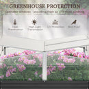 Planters, 4' x 3.5' Galvanized Steel Raised Garden Bed with Removeable Cold Storage Greenhouse Top - Grey - Seasonal Overstock