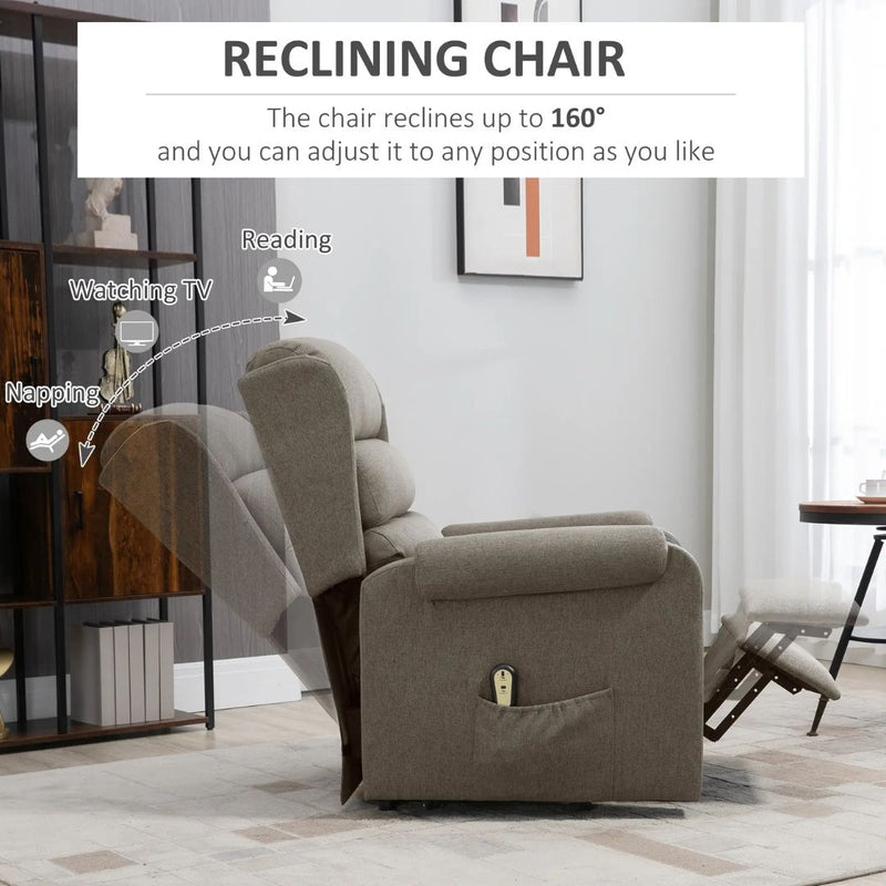 Tucker Brown Powered Lift Chair Recliner