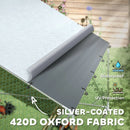 Small Animal Habitats & Cages, 10' x 20' Walk-In Coop Pen with Peaked Roof, Perch, Hanging Feeder, Feeding Door and Canopy - Seasonal Overstock