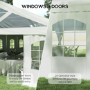 Canopy Tents, 20' x 40' Large White Heavy Duty Canopy Tent with Enclosure and Windows for Weddings, Parties and Events - Seasonal Overstock