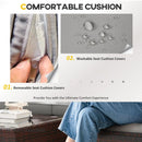 Patio Furniture, Sola Vina 3pc Outdoor Patio Sofa and Ottoman Set with Table - Grey - Seasonal Overstock