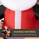 Christmas Decorations, Inflatable Santa on a Motorcycle 5.5ft Tall with LED Lights for Indoor Outdoor Christmas Display - Seasonal Overstock
