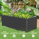 5' x 3' Raised Garden Planter Box Galvanized Steel - 24in Deep - Dark Grey