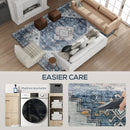 Area Rugs, Aegean Slate Washable Vintage Area Rug by Sahara Designs - Seasonal Overstock