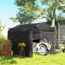 5' x 7.2' Portable Outdoor Bicycle Storage Shed with All-Season Waterproof Cover - Black