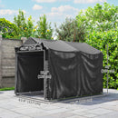 5' x 7.2' Portable Outdoor Bicycle Storage Shed with All-Season Waterproof Cover - Black