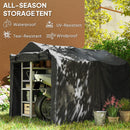5' x 7.2' Portable Outdoor Bicycle Storage Shed with All-Season Waterproof Cover - Black