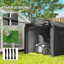 5' x 7.2' Portable Outdoor Bicycle Storage Shed with All-Season Waterproof Cover - Black