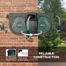 Gardening Accessories, 65ft Retractable Wall Mounted Garden Hose Reel with Lock-in Length - Seasonal Overstock