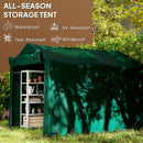 Portable Sheds, 5' x 7.2' Portable Outdoor Bicycle Storage Shed with All-Season Waterproof Cover - Dark Green - Seasonal Overstock