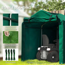 Portable Sheds, 5' x 7.2' Portable Outdoor Bicycle Storage Shed with All-Season Waterproof Cover - Dark Green - Seasonal Overstock