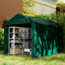 Portable Sheds, 5' x 7.2' Portable Outdoor Bicycle Storage Shed with All-Season Waterproof Cover - Dark Green - Seasonal Overstock