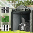 Portable Sheds, 5' x 7.2' Portable Outdoor Bicycle Storage Shed with All-Season Waterproof Cover - Grey - Seasonal Overstock