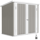 Small storage shed 5x3 ft with gray doors and white trim on a white background