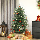 5ft Artificial Christmas Tree with Dense Ponderosa Fir Realistic Branches, Easy Assembly