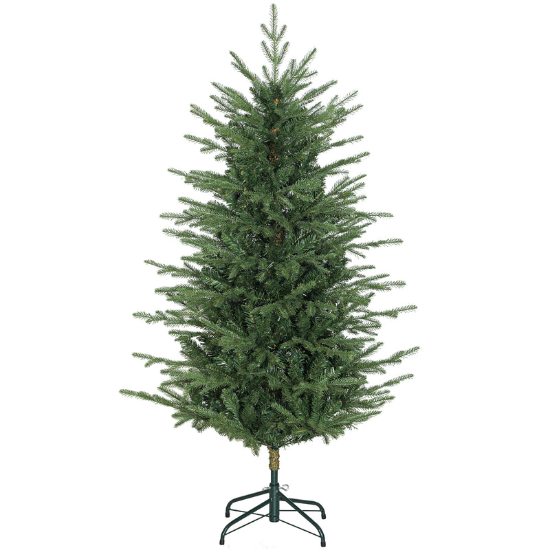 5ft Artificial Christmas Tree with Dense Ponderosa Fir Realistic Branches, Easy Assembly