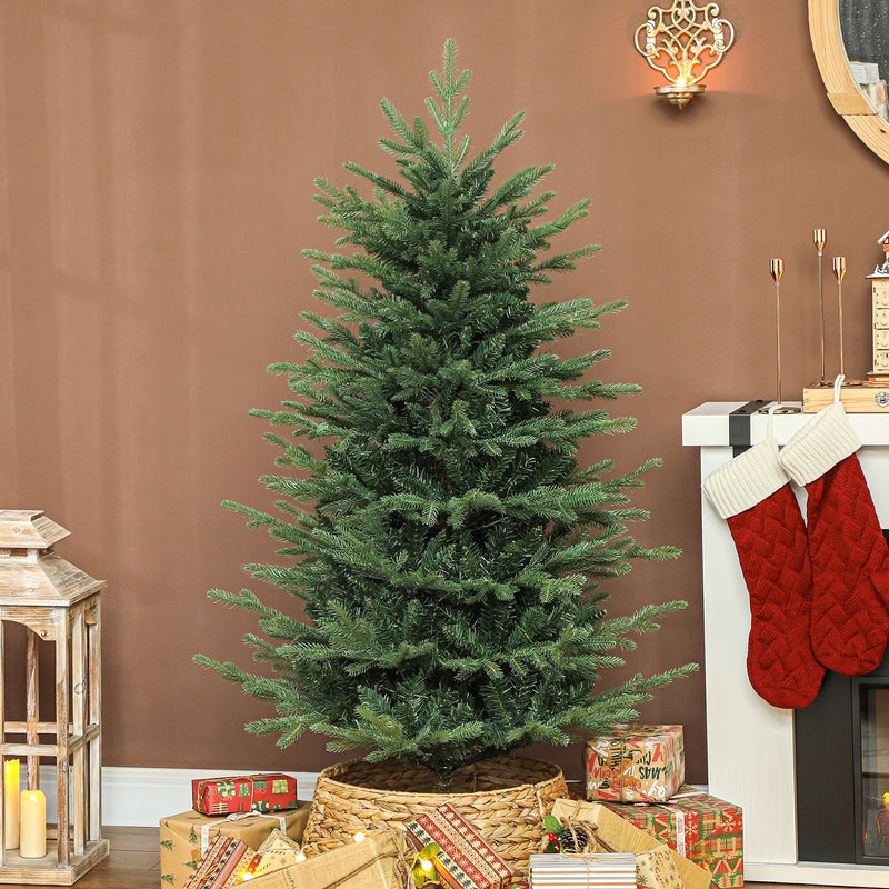 5ft Artificial Christmas Tree with Dense Ponderosa Fir Realistic Branches, Easy Assembly