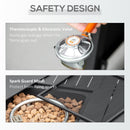 Beckett 28" Black Propane Fire Table with Lava Rocks and Cover