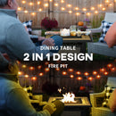 Gideon 28" x 28" 50,000 BTU Propane Fire Table with Cover - Brown