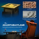 Gideon 28" x 28" 50,000 BTU Propane Fire Table with Cover - Brown